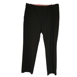 Banana Republic Hampton Pant Womens Size 8P Black Polka Dot Cropped Pockets